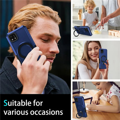 For Realme C20 Case Ring Kickstand TPU+PC Protective Phone Cover