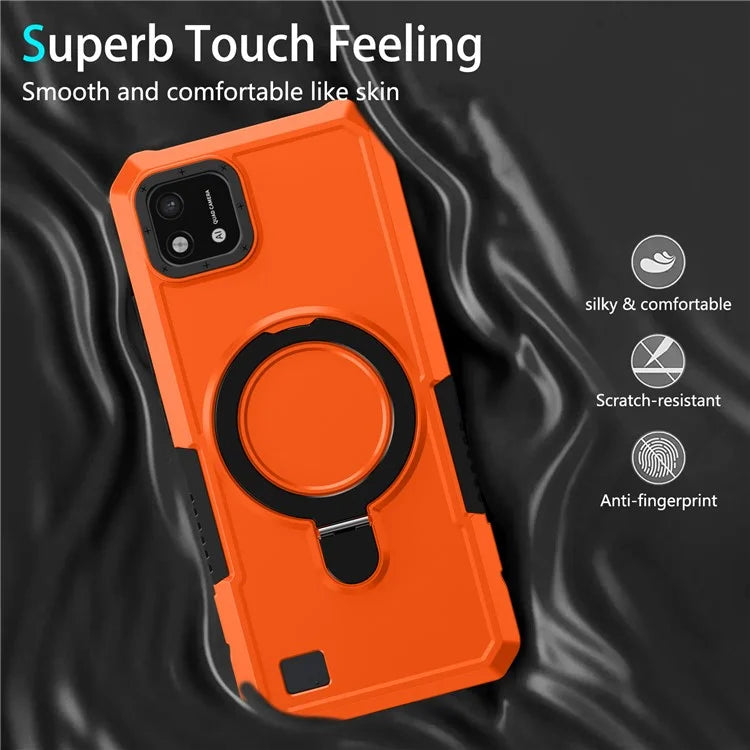 For Realme C20 Case Ring Kickstand TPU+PC Protective Phone Cover