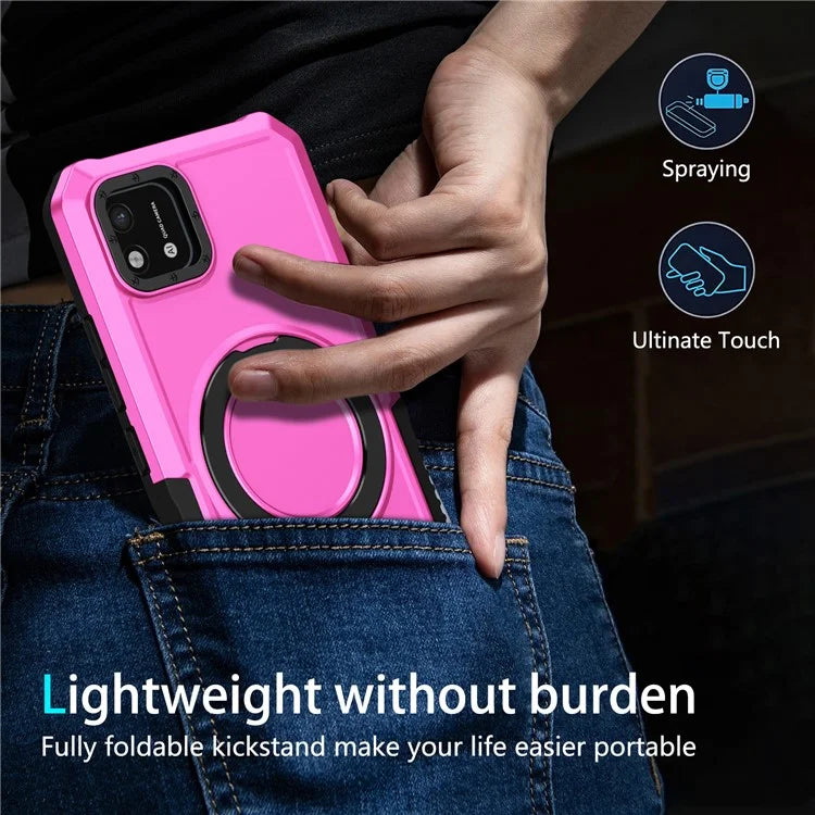 For Realme C20 Case Ring Kickstand TPU+PC Protective Phone Cover