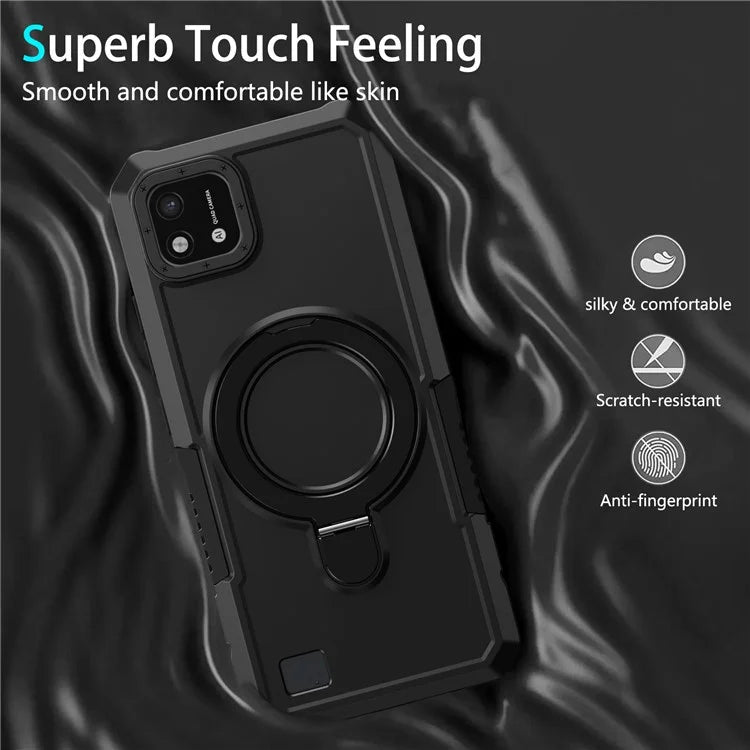 For Realme C20 Case Ring Kickstand TPU+PC Protective Phone Cover