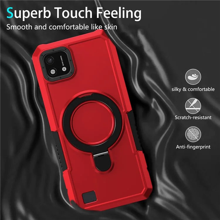 For Realme C20 Case Ring Kickstand TPU+PC Protective Phone Cover