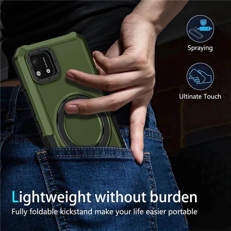 For Realme C20 Case Ring Kickstand TPU+PC Protective Phone Cover