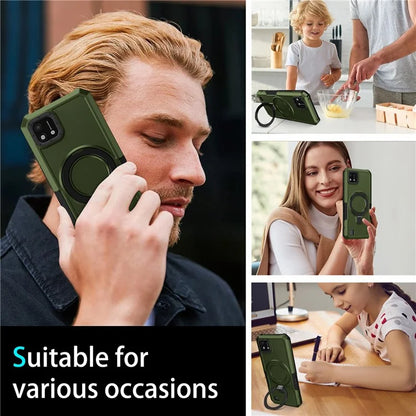 For Realme C20 Case Ring Kickstand TPU+PC Protective Phone Cover