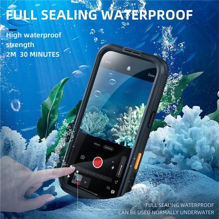 SHELLBOX For iPhone 16 Pro IP68 Waterproof Case Compatible with MagSafe Clear Phone Cover