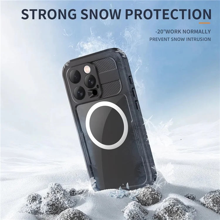 SHELLBOX For iPhone 16 Pro IP68 Waterproof Case Compatible with MagSafe Clear Phone Cover