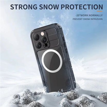 SHELLBOX For iPhone 16 Pro IP68 Waterproof Case Compatible with MagSafe Clear Phone Cover