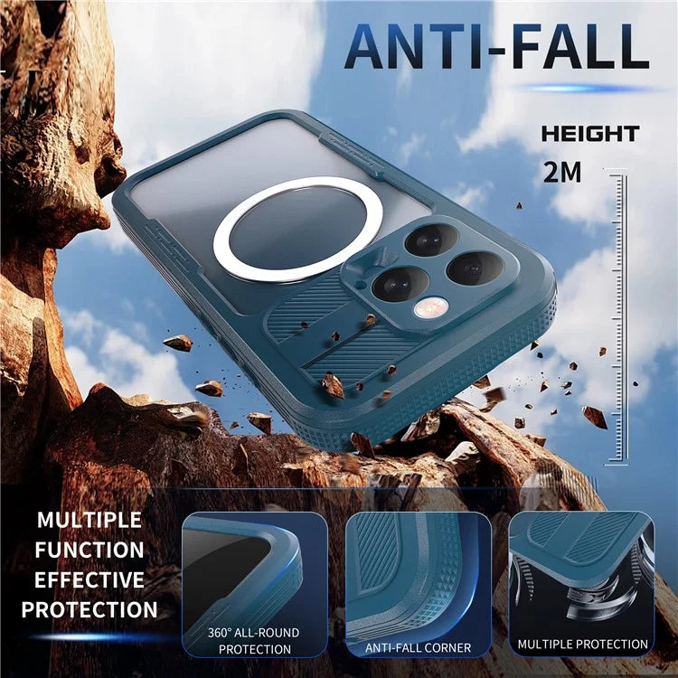 SHELLBOX For iPhone 16 Pro IP68 Waterproof Case Compatible with MagSafe Clear Phone Cover