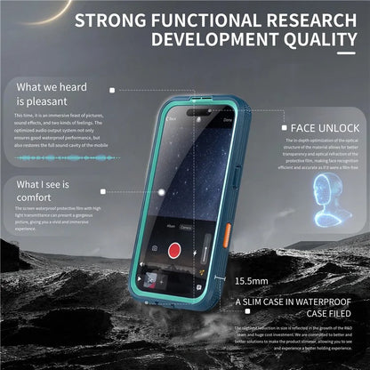 SHELLBOX For iPhone 16 Pro IP68 Waterproof Case Compatible with MagSafe Clear Phone Cover