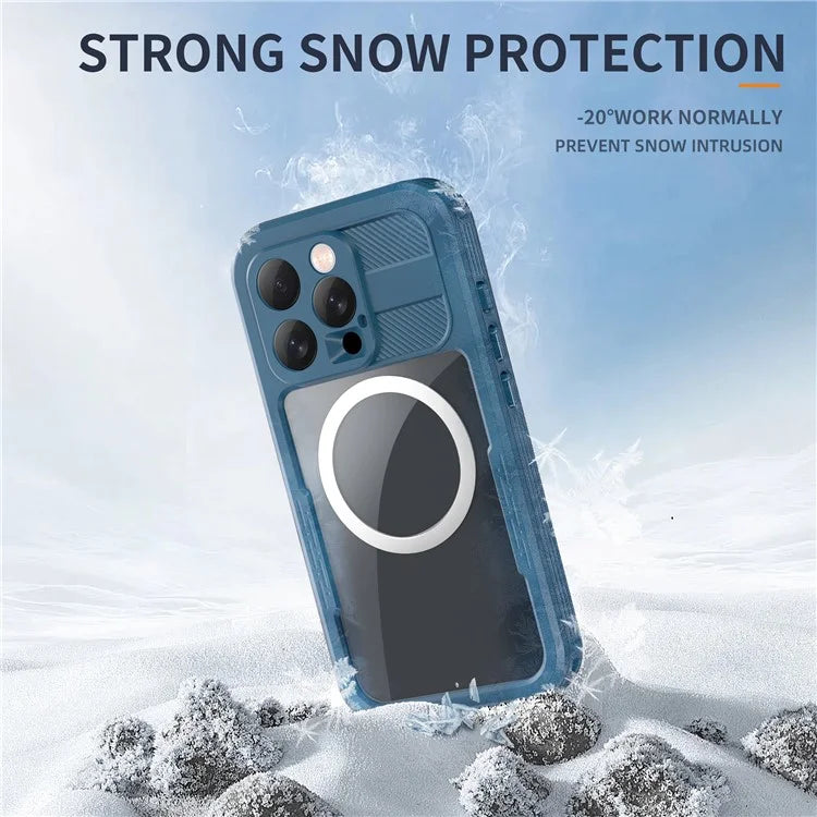 SHELLBOX For iPhone 16 Pro IP68 Waterproof Case Compatible with MagSafe Clear Phone Cover
