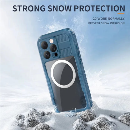 SHELLBOX For iPhone 16 Pro IP68 Waterproof Case Compatible with MagSafe Clear Phone Cover