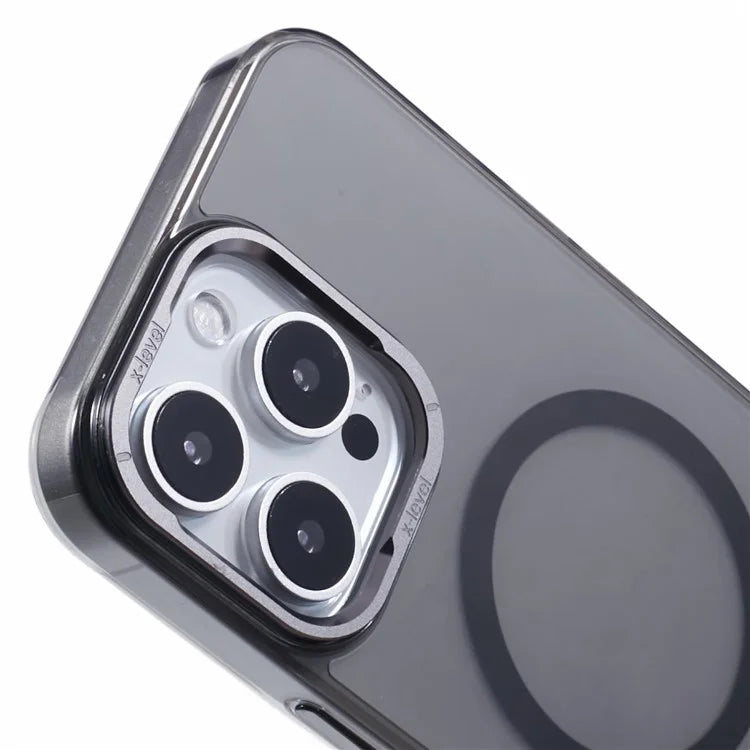 X-LEVEL Misty Series For iPhone 16 Pro Max Case Compatible with MagSafe PC+Glass Matte Phone Cover