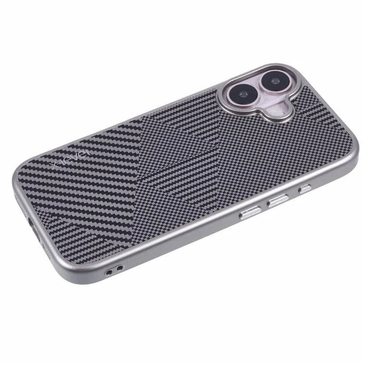 X-LEVEL For iPhone 16 Case Rhombus Splicing Hard PC Shockproof  Phone Cover