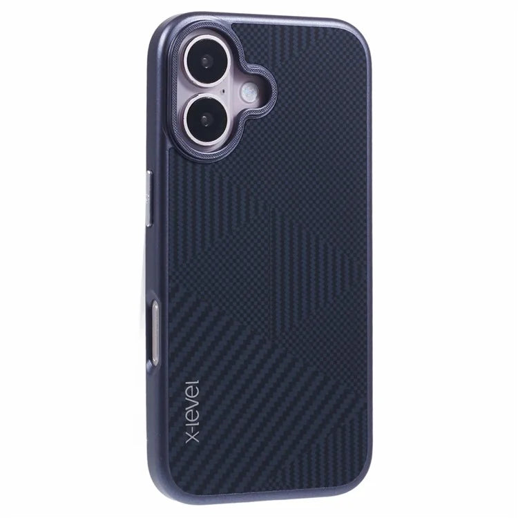 X-LEVEL For iPhone 16 Case Rhombus Splicing Hard PC Shockproof  Phone Cover