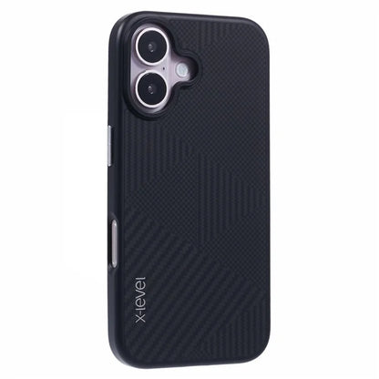 X-LEVEL For iPhone 16 Case Rhombus Splicing Hard PC Shockproof  Phone Cover