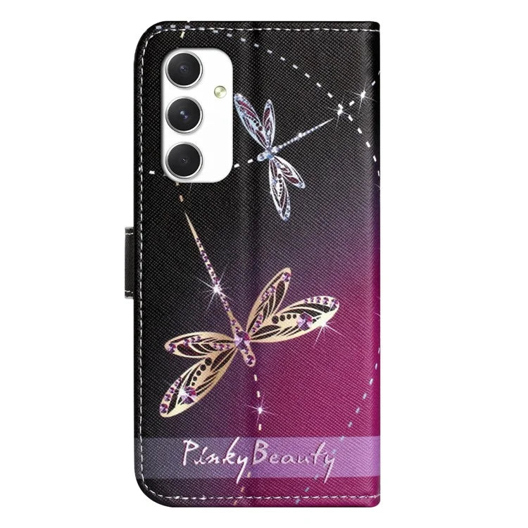 For Samsung Galaxy A16 5G Case Pattern Print PU Leather Wallet Phone Cover Cross Texture