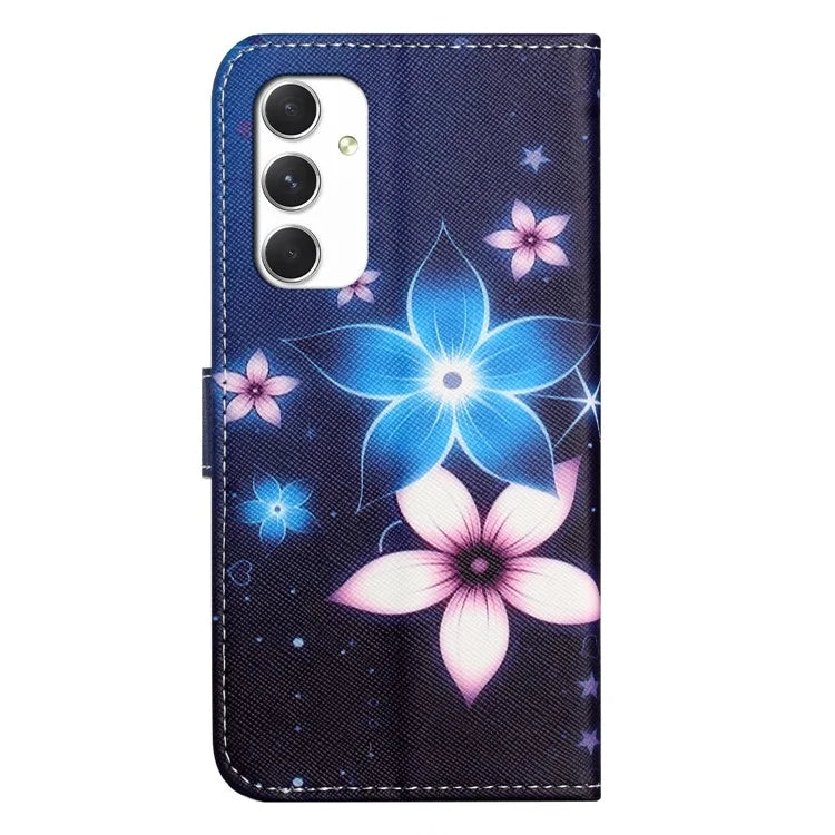 For Samsung Galaxy A16 5G Case Pattern Print PU Leather Wallet Phone Cover Cross Texture