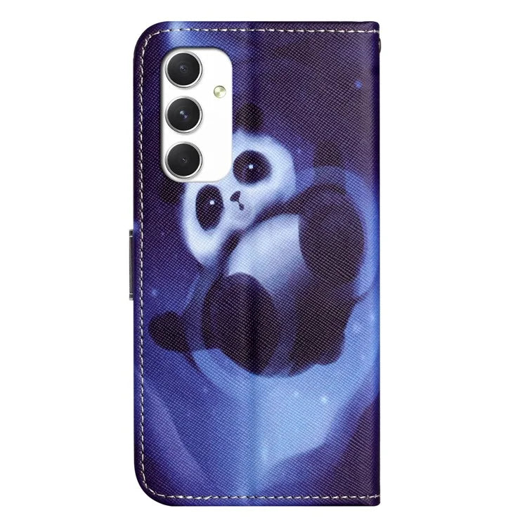 For Samsung Galaxy A16 5G Case Pattern Print PU Leather Wallet Phone Cover Cross Texture