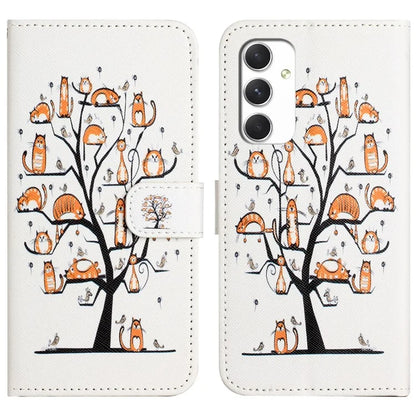 For Samsung Galaxy A16 5G Case Pattern Print PU Leather Wallet Phone Cover Cross Texture