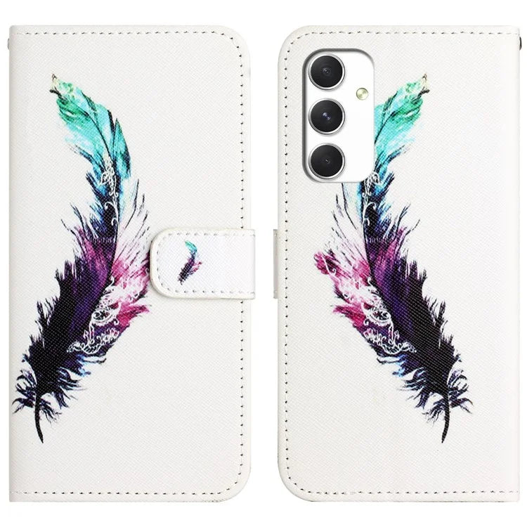 For Samsung Galaxy A16 5G Case Pattern Print PU Leather Wallet Phone Cover Cross Texture