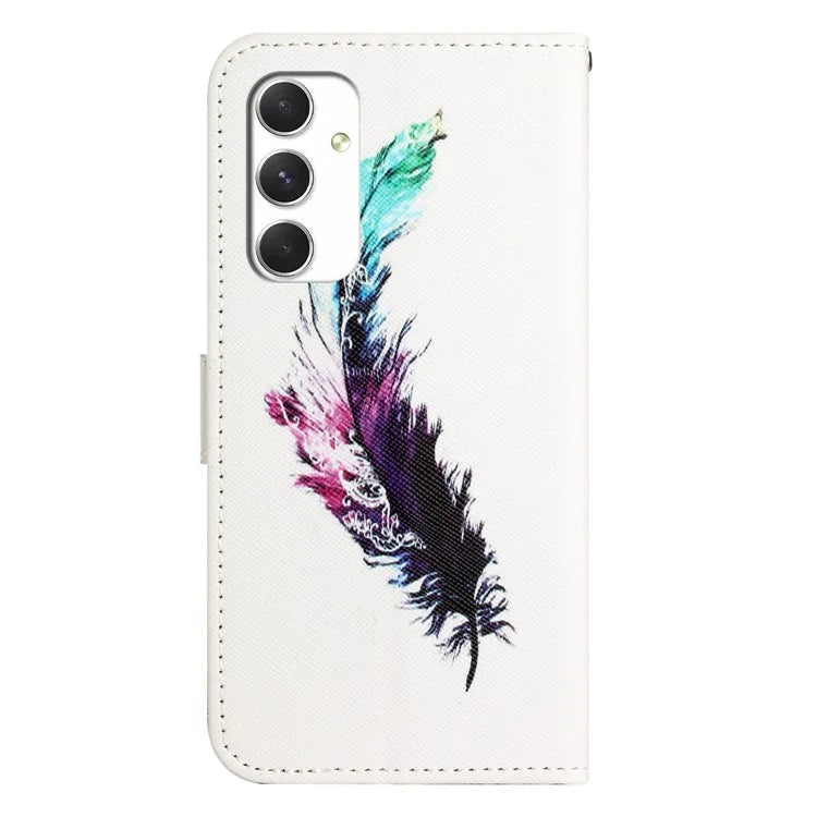 For Samsung Galaxy A16 5G Case Pattern Print PU Leather Wallet Phone Cover Cross Texture