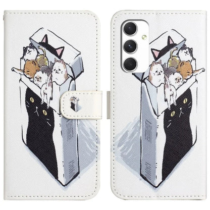 For Samsung Galaxy A16 5G Case Pattern Print PU Leather Wallet Phone Cover Cross Texture
