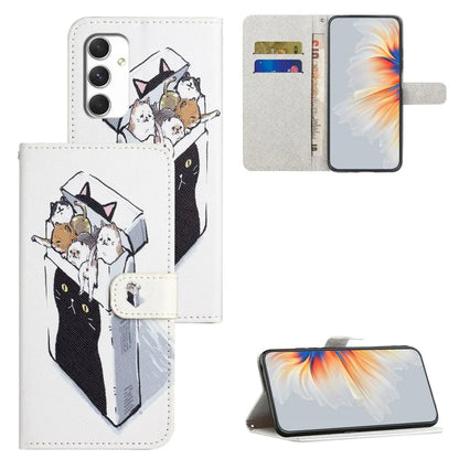 For Samsung Galaxy A16 5G Case Pattern Print PU Leather Wallet Phone Cover Cross Texture