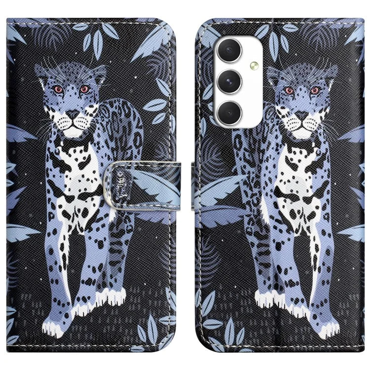 For Samsung Galaxy A16 5G Case Pattern Print PU Leather Wallet Phone Cover Cross Texture