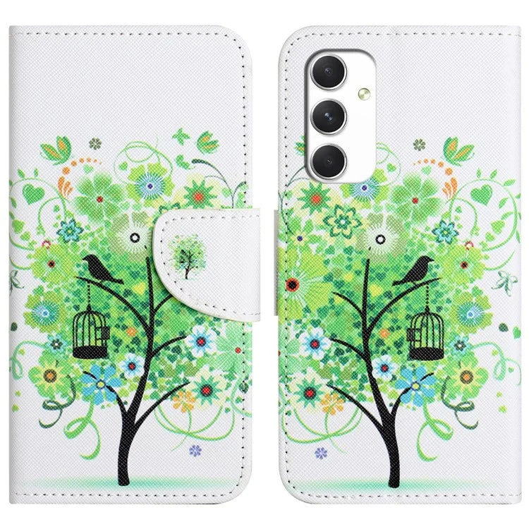 For Samsung Galaxy A16 5G Case Cross Texture Leather Phone Cover Pattern Printing