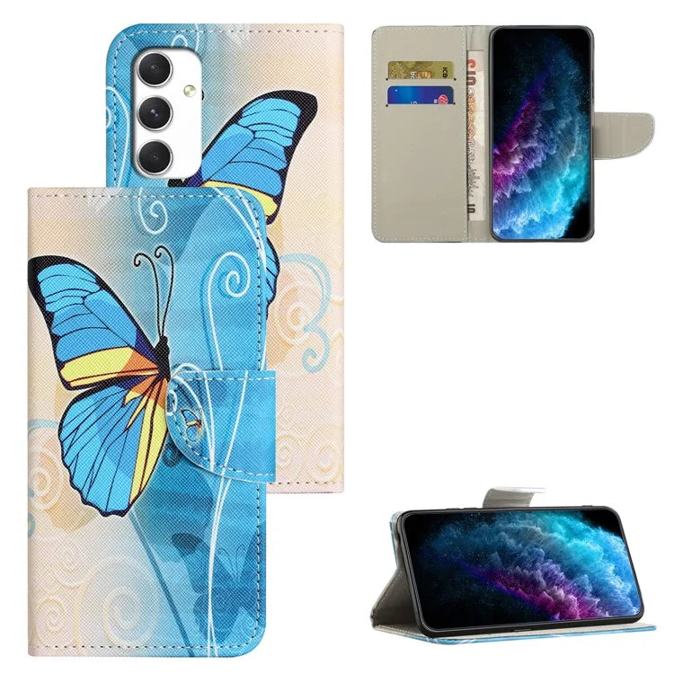 For Samsung Galaxy A16 5G Case Cross Texture Leather Phone Cover Pattern Printing