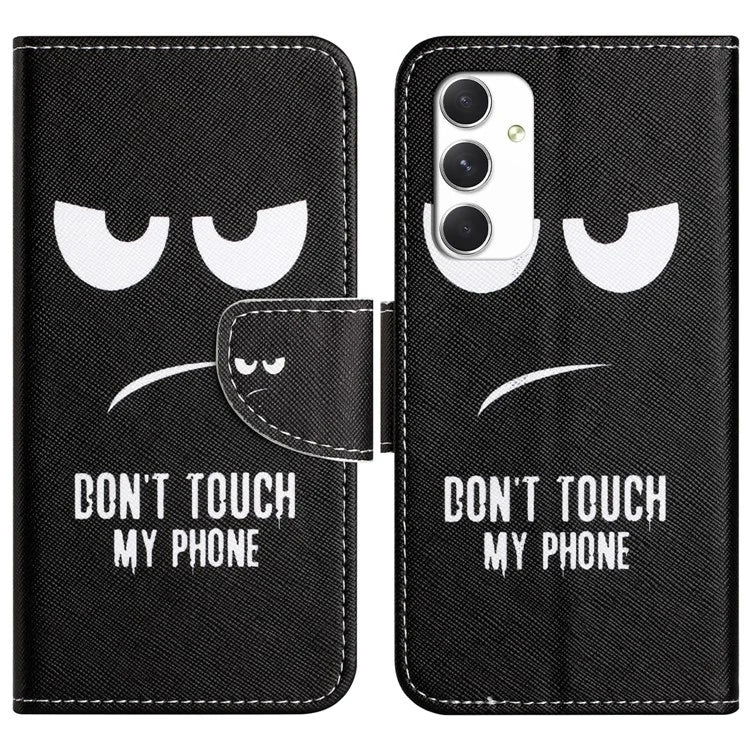 For Samsung Galaxy A16 5G Case Cross Texture Leather Phone Cover Pattern Printing