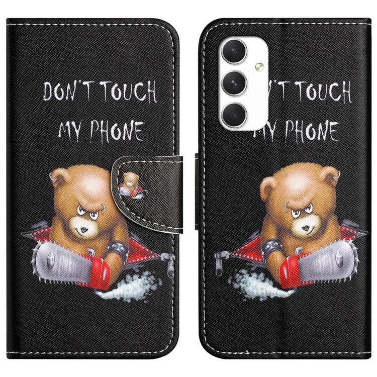 For Samsung Galaxy A16 5G Case Cross Texture Leather Phone Cover Pattern Printing