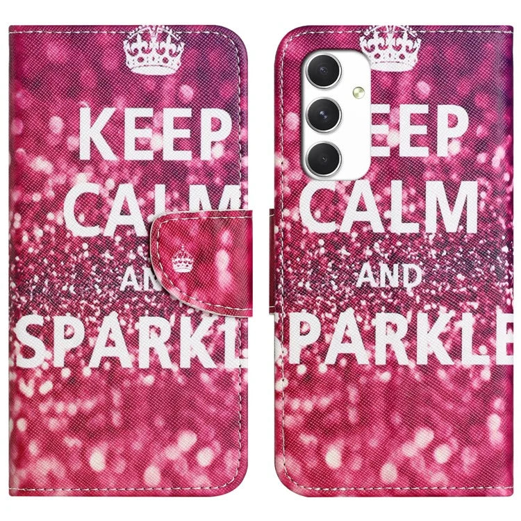 For Samsung Galaxy A16 5G Case Cross Texture Leather Phone Cover Pattern Printing
