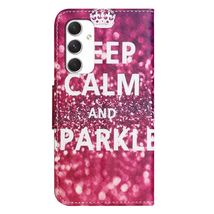 For Samsung Galaxy A16 5G Case Cross Texture Leather Phone Cover Pattern Printing