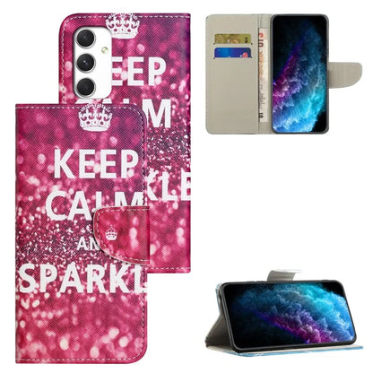 For Samsung Galaxy A16 5G Case Cross Texture Leather Phone Cover Pattern Printing
