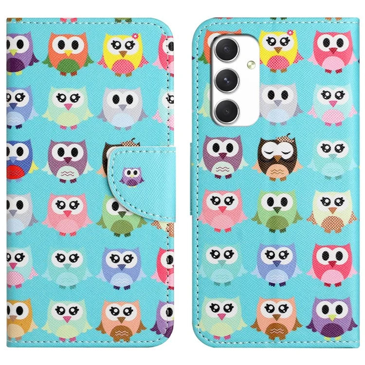 For Samsung Galaxy A16 5G Case Cross Texture Leather Phone Cover Pattern Printing