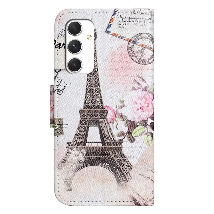 For Samsung Galaxy A16 5G Case Cross Texture Leather Phone Cover Pattern Printing