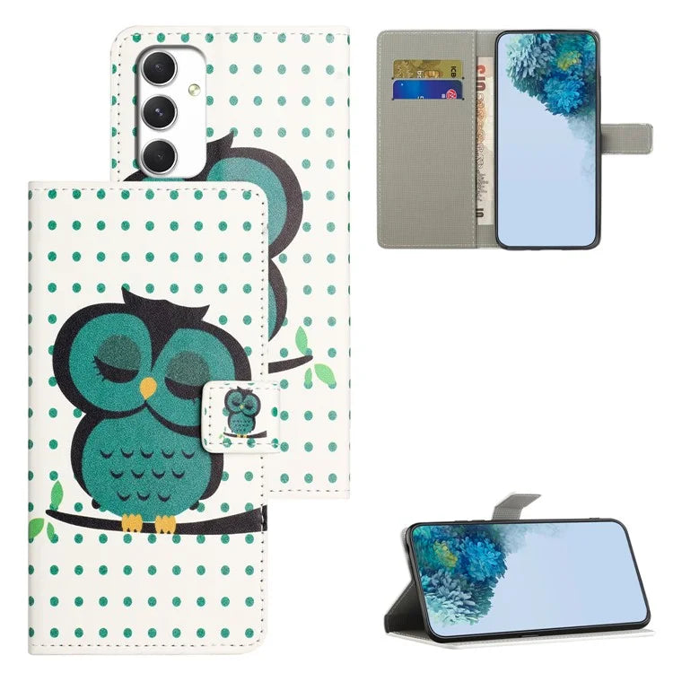 For Samsung Galaxy A16 5G Case Pattern Print PU Leather Wallet Phone Cover
