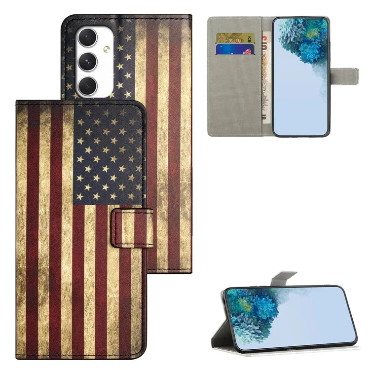 For Samsung Galaxy A16 5G Case Pattern Print PU Leather Wallet Phone Cover