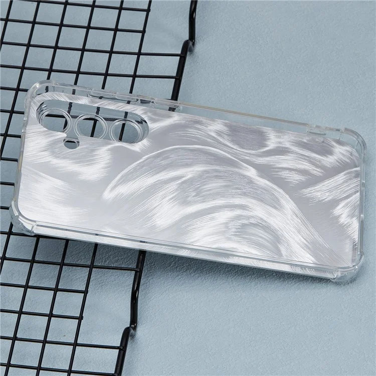 For Samsung Galaxy S24+ Case TPU Shockproof Anti-Scratch Phone Cover with Removable Paper