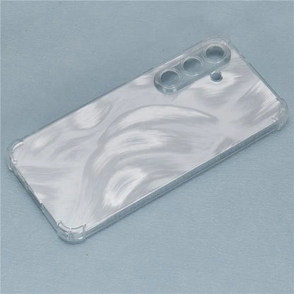 For Samsung Galaxy S24+ Case TPU Shockproof Anti-Scratch Phone Cover with Removable Paper