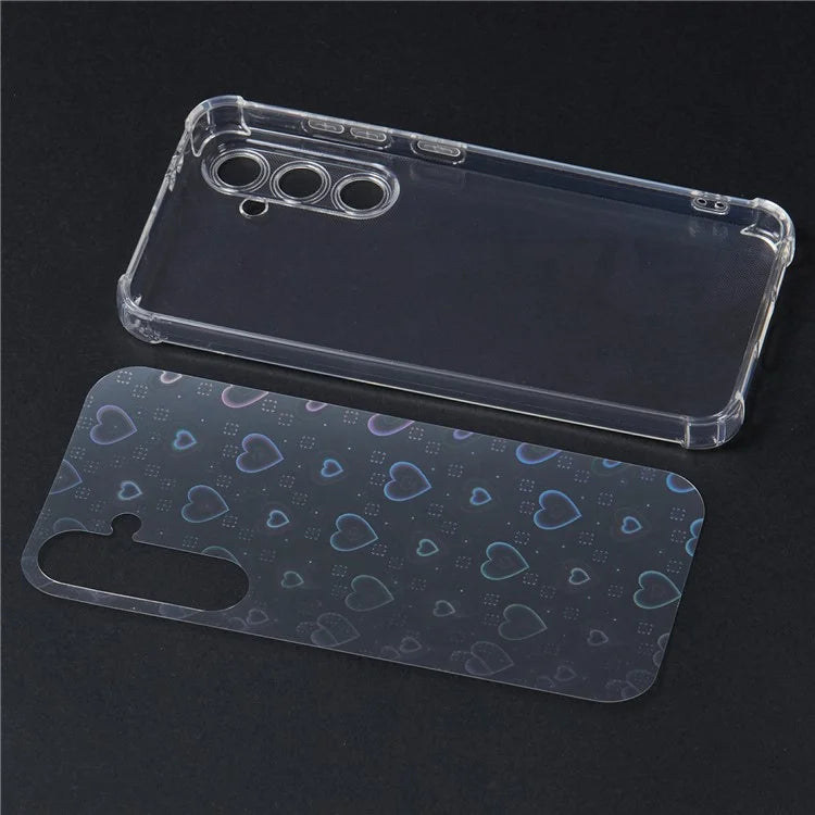 For Samsung Galaxy S24+ Case TPU Shockproof Anti-Scratch Phone Cover with Removable Paper