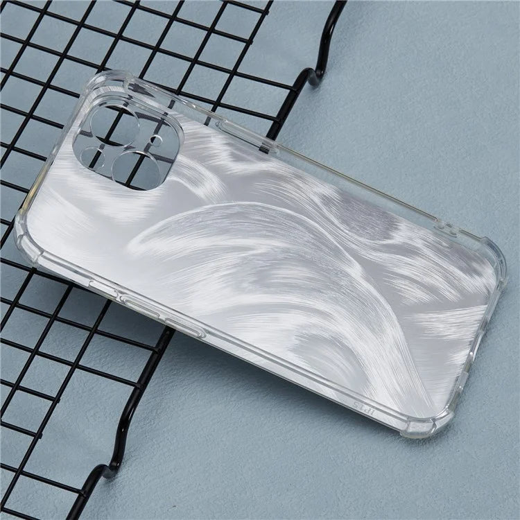 For iPhone 14 Case Clear TPU Shockproof Phone Cover with Cute Paper