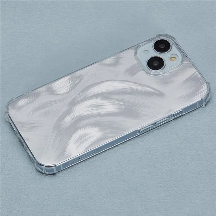 For iPhone 14 Case Clear TPU Shockproof Phone Cover with Cute Paper