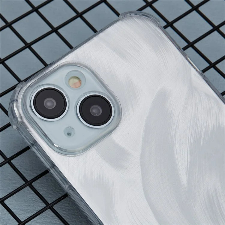 For iPhone 14 Case Clear TPU Shockproof Phone Cover with Cute Paper