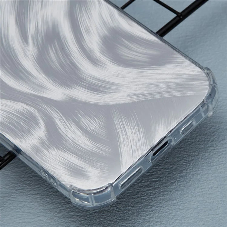 For iPhone 14 Case Clear TPU Shockproof Phone Cover with Cute Paper