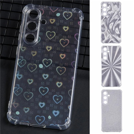 For Samsung Galaxy S24 Case TPU Aesthetic Phone Cover 4 Separated Papers