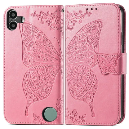 For Nothing CMF Phone 1 Case PU Leather Wallet Phone Cover Butterfly Pattern