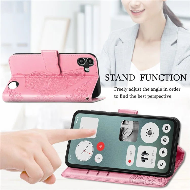 For Nothing CMF Phone 1 Case PU Leather Wallet Phone Cover Butterfly Pattern