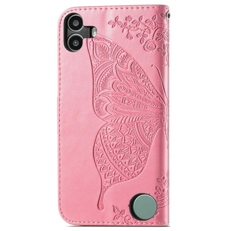 For Nothing CMF Phone 1 Case PU Leather Wallet Phone Cover Butterfly Pattern