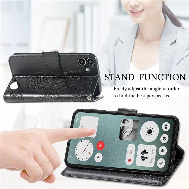 For Nothing CMF Phone 1 Case PU Leather Wallet Phone Cover Butterfly Pattern